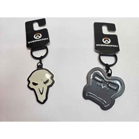 Overwatch Character Head Logo Official Key Ring Chain Blizzard LOT OF 2 NEW - Picture 1 of 2